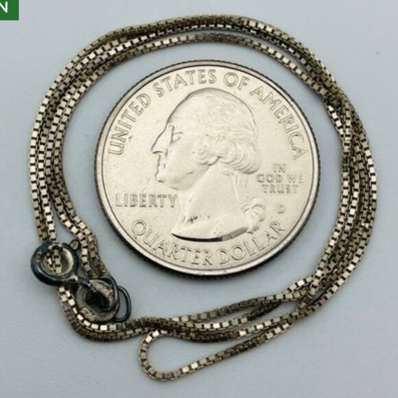 925 Sterling Silver Heart Necklace Cutout Heart Pendant on Sterling Box Chain - Picture 10 of 11